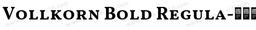 Vollkorn Bold Regula字体转换